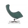 Fauteuil relax pivotant simili cuir vert