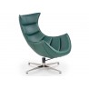 Fauteuil relax pivotant simili cuir vert