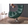 Fauteuil relax pivotant simili cuir vert