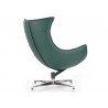 Fauteuil relax pivotant simili cuir vert