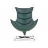 Fauteuil relax pivotant simili cuir vert