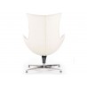 Fauteuil relax pivotant simili cuir blanc