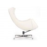 Fauteuil relax pivotant simili cuir blanc