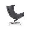 Fauteuil relax pivotant simili cuir noir