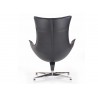 Fauteuil relax pivotant simili cuir noir