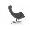 Fauteuil relax pivotant simili cuir noir