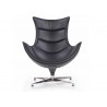 Fauteuil relax pivotant simili cuir noir