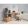 Bureau avec rangements chêne wotan et anthracite