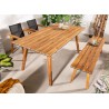 Table de jardin rectangulaire en bois d'acacia 180 cm