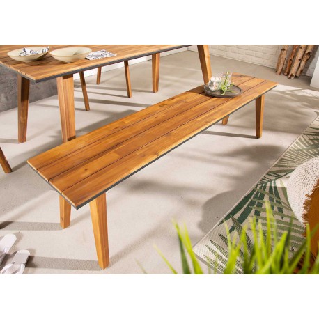 Banc de jardin en bois d'acacia 180 cm