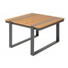 Table basse de jardin carrée aluminium et composite