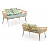 Salon de jardin en rotin tressé synthétique