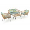 Salon de jardin en rotin tressé synthétique