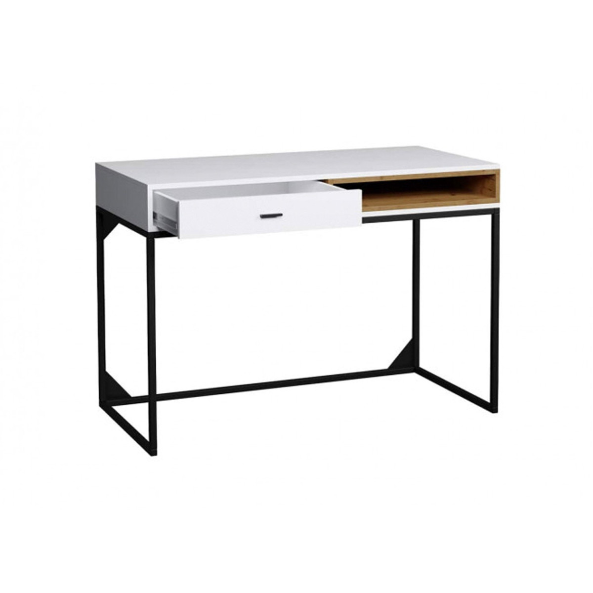 Bureau Informatique CANDA en Bois, Blanc 