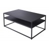 Table basse rectangulaire en métal noir 100 cm