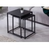 Lot de 2 tables d'appoint en métal noir