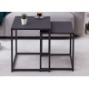 Lot de 2 tables d'appoint en métal noir