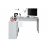 Bureau modulable avec rangements blanc et béton