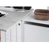 Bureau modulable avec rangements blanc et béton
