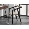 Chaises velours gris et bois