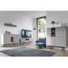 Buffet haut scandinave gris et bois 121 cm