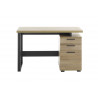 Bureau 120 cm 2 tiroirs et 1 porte chêne granson