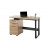 Bureau 120 cm 2 tiroirs et 1 porte chêne granson