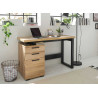 Bureau 120 cm 2 tiroirs et 1 porte chêne granson