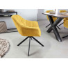 Lot de chaises en tissu jaune moutarde moderne