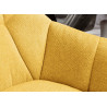 Lot de chaises en tissu jaune moutarde moderne