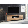 Meuble tv chêne et gris anthracite de 2 portes et 1 tiroir 180 cm