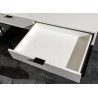 Meuble bureau blanc 2 tiroirs 120 cm