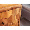 Table de chevet en bois 2 tiroirs à façades effet 3D