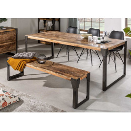 Table salle à manger bois et métal industrielle