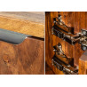 Meuble bar 2 portes avec rangements en bois massif