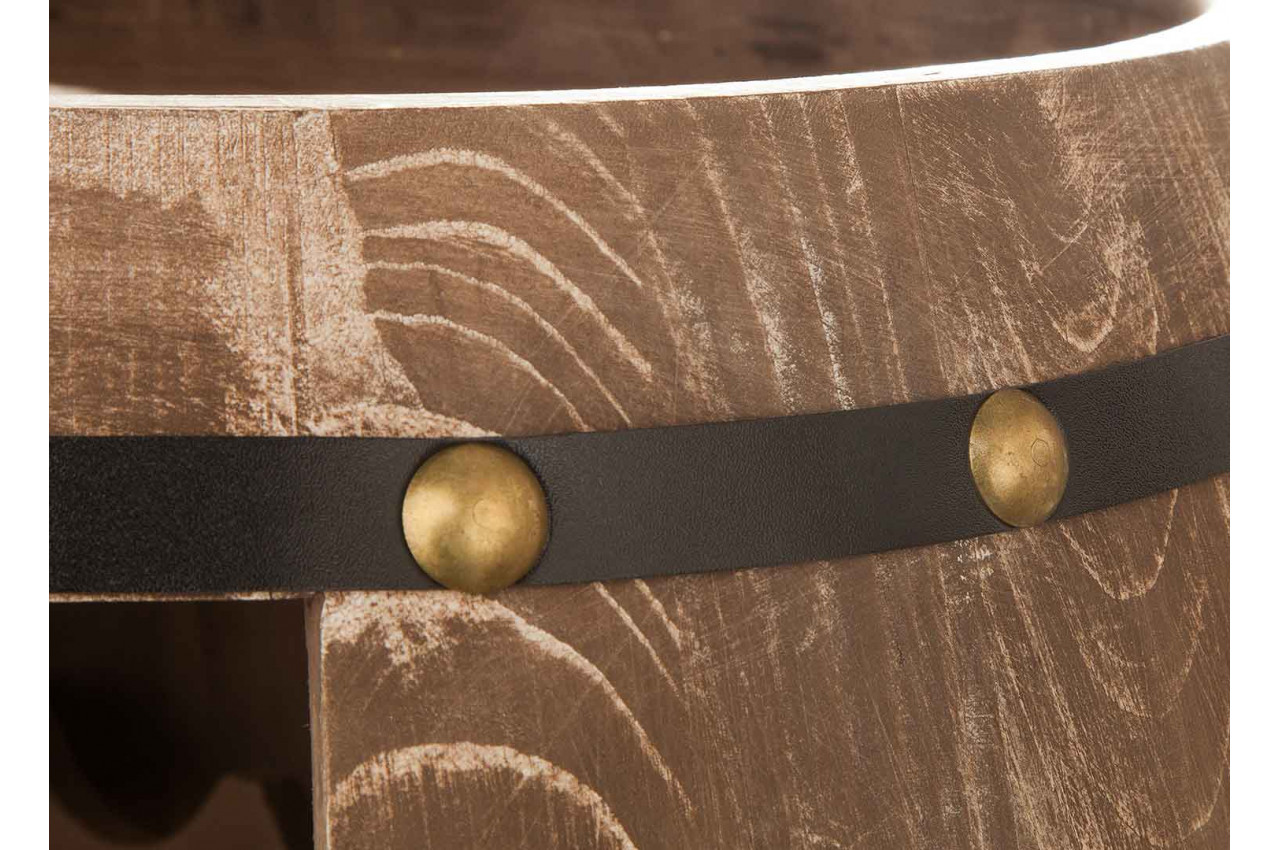 Tonneau bar en bois massif et métal au look à la fois rétro Vin
