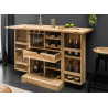 Meuble bar en bois d'acacia 2 portes avec rangements