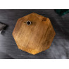 Table de salon en bois massif et laiton
