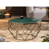 Table basse marbre vert et fer