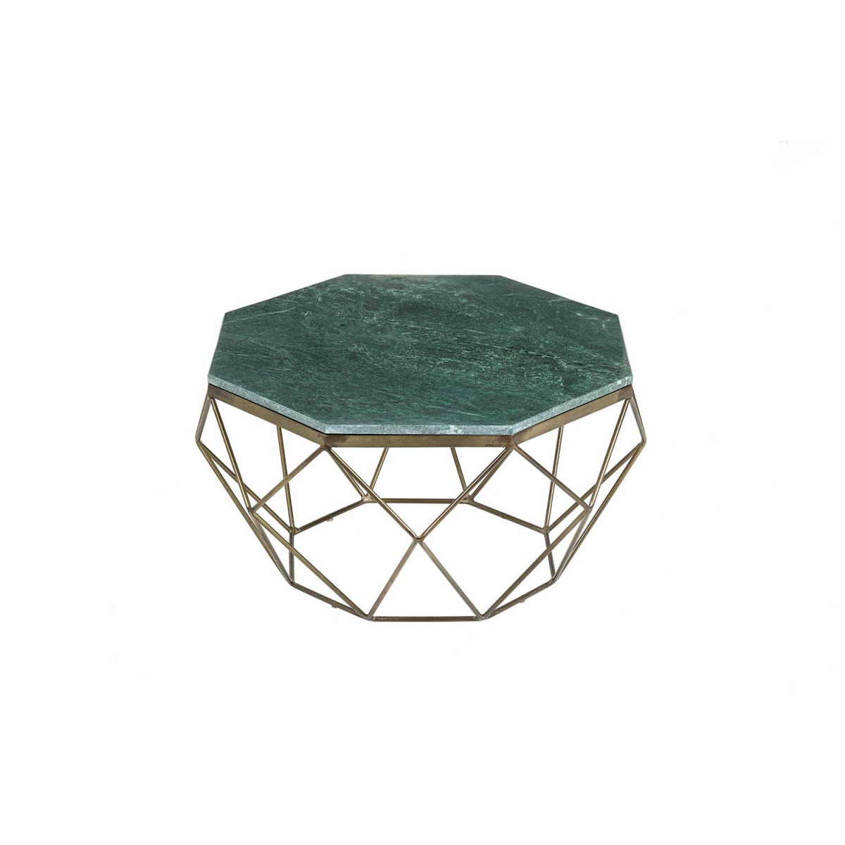 Table basse marbre vert et fer
