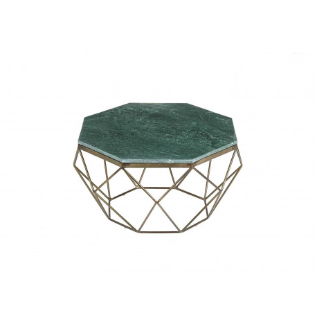 Table basse marbre vert et fer