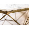 Table basse marbre blanc et fer