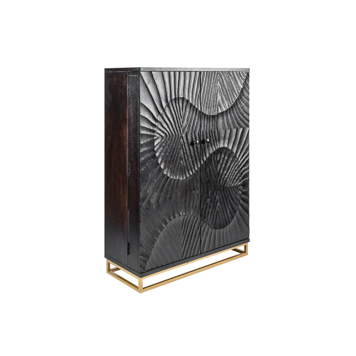 Meuble bar moderne avec rangement en bois massif