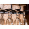 Meuble de bar design avec rangement bouteilles en bois massif