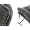 Fauteuil de salon relax en tissu gris foncé