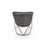 Fauteuil de salon relax en tissu gris foncé