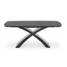 Table salle à manger rectangulaire extensible gris foncé