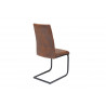 Lot de 2 chaises en microfibre marron