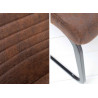 Lot de 2 chaises en microfibre marron