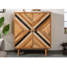 Buffet haut 120 cm 2 portes bois de manguier